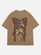 T-shirt papillon encré